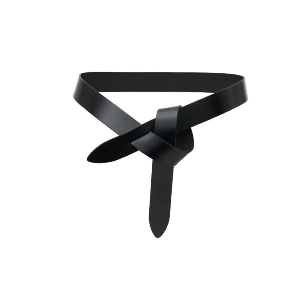 NWT Isabel Marant Lecce Knot Black Leather Belt S